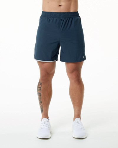Alphalete Woven 4-Way Stretch 5" Lyhyt Laivastonsininen | 824RZSATM
