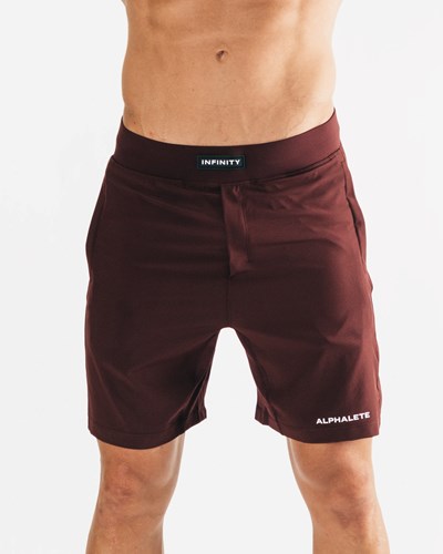 Alphalete Woven 4-Way Stretch 7" Lyhyt Merlot | 895SDJOTE