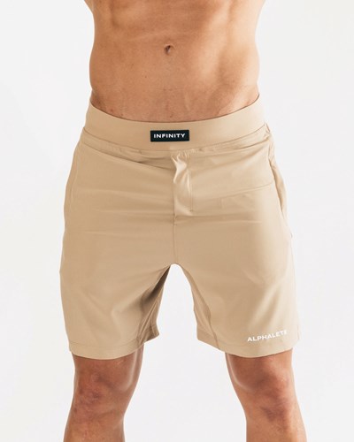 Alphalete Woven 4-Way Stretch 7" Lyhyt Taupe | 583AKYOBZ
