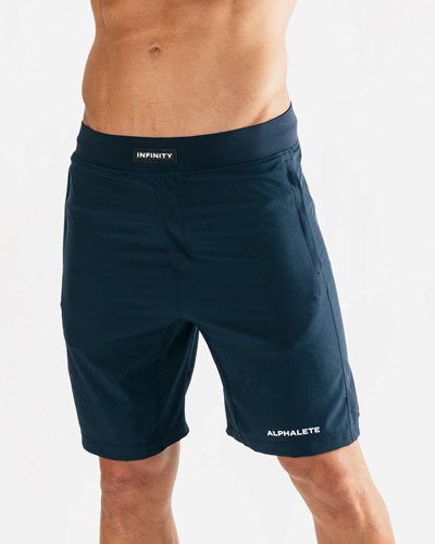 Alphalete Woven 4-Way Stretch 9" Lyhyt Laivastonsininen | 987HKOMEW