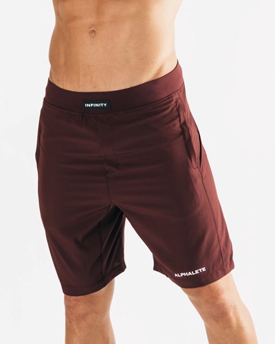 Alphalete Woven 4-Way Stretch 9" Lyhyt Merlot | 842SIGFKC