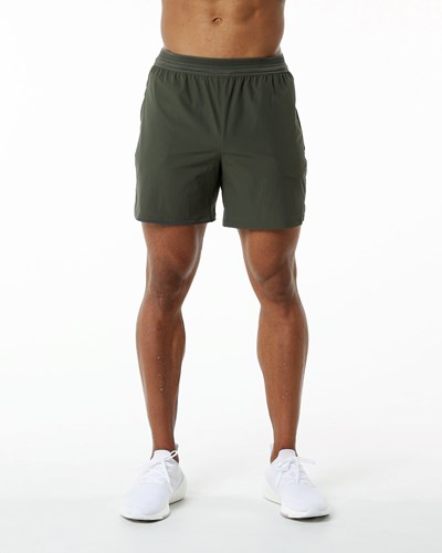 Alphalete Woven Koulutus Lyhyt Oliivinvihreä | 548HYVEAZ