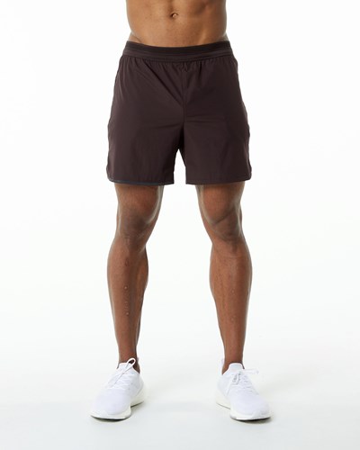 Alphalete Woven Koulutus Lyhyt Suklaa | 728YWGFZH