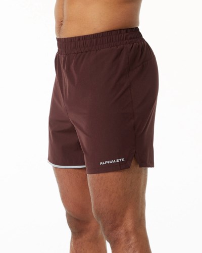 Alphalete Woven Koulutus Lyhyt Viininpunainen | 945YFMSXQ
