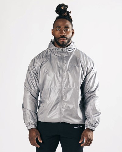 Alphalete Woven Performance Jacket Charcoal | 419VEPUWY