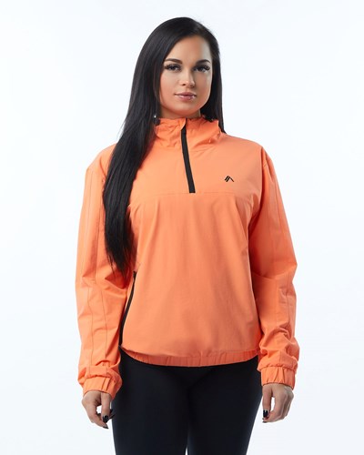 Alphalete Woven Performance Jacket Electric Peach | 594XMSRNL