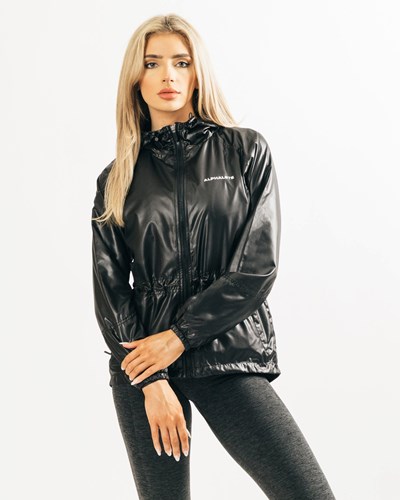 Alphalete Woven Performance Jacket Mustat | 257SYFEDZ