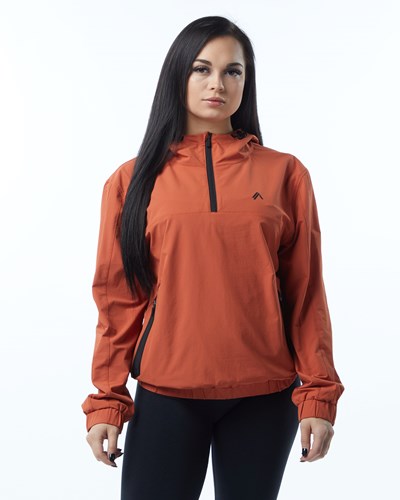 Alphalete Woven Performance Jacket Sour Tangerine | 476IFQLBV